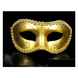 Feestmaskers masker Venetiaanse maskerade decoratie fancy jurk van gekleurde ding of patroon g601 drop levering home tuin festi dheuh