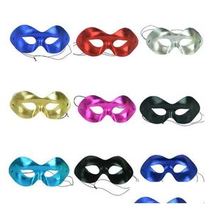 Máscaras de fiesta Maskelite Ball Masquerade Mask - Elegante disfraz de media cara para hombres y mujeres Perfect Proms Carnivals Fancy Dress Drop De Dh43L