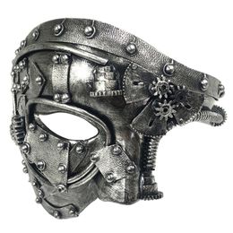 Partij Maskers Mechanische Uitrusting Steampunk Phantom Masquerade Cosplay Masker Half Gezicht Kostuum Halloween Kerstfeest Rekwisieten Volwassen Anime Masque 230614