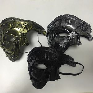 Party Masks Medieval Steam Punk Makeup Ball Party Half Face Mask Mask Mask Masker Stage Performance Equipment 230818