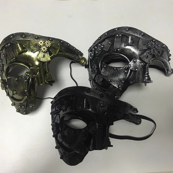 Masques de fête Médiévale Steam Punk Maquillage Ball Party Half Face Mask Cosplay Masque Stage Performance Equipment 230818