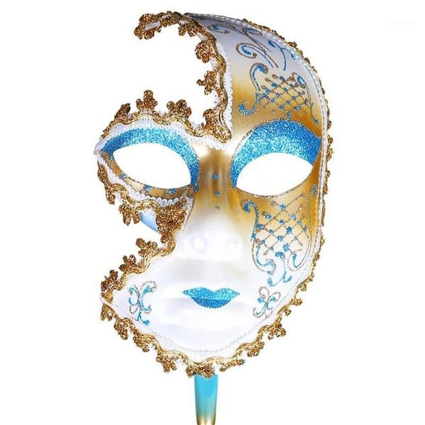 Máscaras de fiesta Hombres y mujeres Máscara de Halloween Media cara Venecia Carnaval Suministros Decoraciones de disfraces Cosplay Props1233l