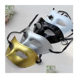 Feestmaskers Heren Maskerade Masker Fancy Dress Venetiaans Plastic Half Gezicht Optioneel Mti Kleur Drop Levering Huis Tuin Feestelijke Benodigdheden Otmce