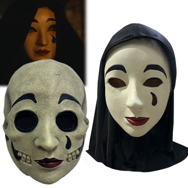 Masques de fête Film A Haunting in Venice Masque d'horreur Halloween Cosplay Latex Masques de tête complets Accessoires de fête effrayants 230906