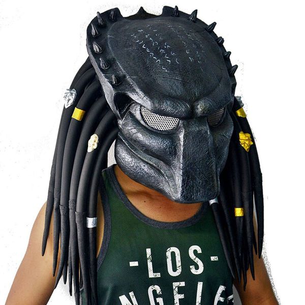 Masques de fête Film Alien Vs Predator Cosplay Masque Halloween Costume Accessoires Props Latex