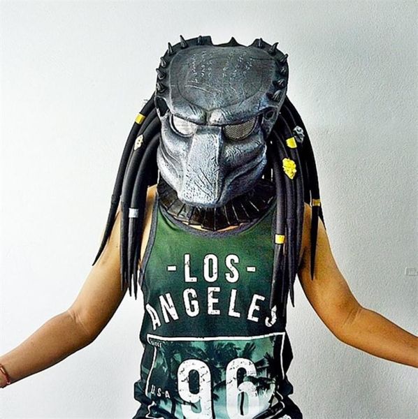 Máscaras de fiesta Película Alien Vs Predator Máscara de cosplay Fiesta de Halloween Accesorios de disfraces Accesorios Máscara de látex Predator 2208277032011