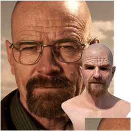 Party Maskers Film Beroemdheid Latex Masker Breaking Bad Professor Mr. White Realistisch Kostuum Halloween Cosplay Props X0803 Drop Deliver Dhfvf