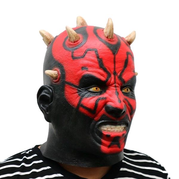 Masques de fête Personnage de film Dark Maul Costume d'Halloween Cosplay Anime Couvre-chef Spoof Ghost 220920
