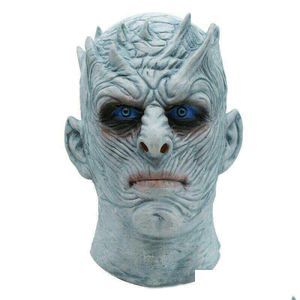 Party Masks Movie Game Thrones Night King Mask Halloween Realistische enge cosplay kostuum Latex ADT Zombie Props T200116 Drop Lever Dhvnb