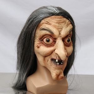 Party Masks Movie Halloween Horror Old Witch Fake Mask Head Cosplay Latex Full Face Casque Halloween Party Scary accessoires 230814