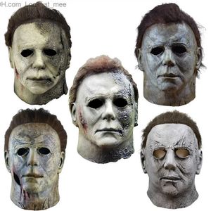 Máscaras de fiesta Película Michael Myers Disfraz Halloween Cosplay Horror Killer Cara completa Látex Mascara Terror Adulto Rave Mascarada Máscara para hombres Q231007