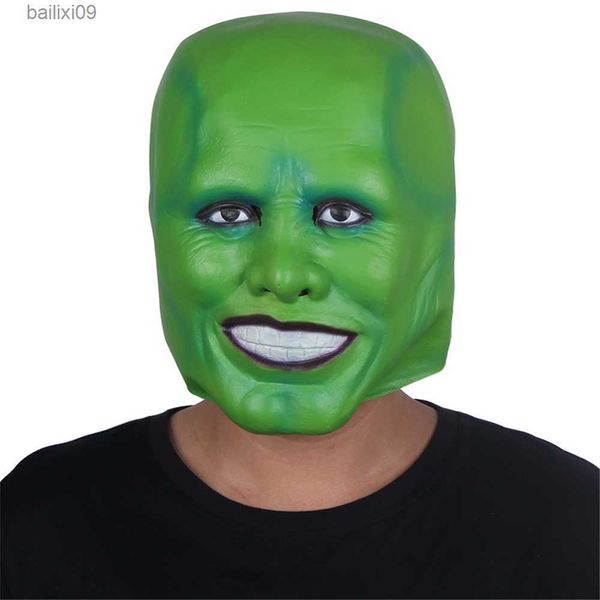 Masques de fête Film 'Le Masque' Masque en latex vert Jim Carrey Cosplay Déguisements Fête Halloween Accessoires de super-héros T230905