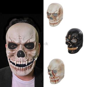 Party Maskers Bewegende mond Halloween nieuw product schedel masker explosie model schedel rekwisieten half gezichtsmasker karakter rekwisieten HKD230801