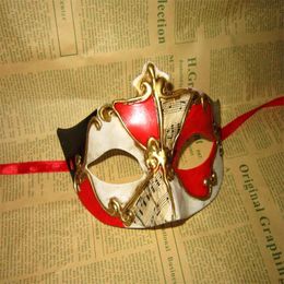 Party Masks Music Score Masker Classic European Music Symbol Antique Masks Mardi Gras Venice Costume Carnival Masque Gifts 230327