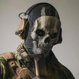 Feestmaskers MWII Ghost Mask COD Cosplay Airsoft Tactical Skull Full 230904