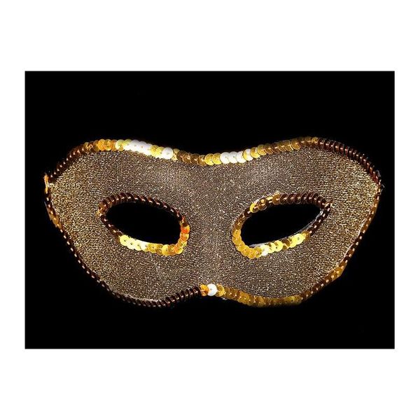 Máscaras de fiesta Nueva moda Máscara de bola Hombres Mujeres Mascarada veneciana Brillo Paño Navidad Disfraces Accesorios Oro Sier Entrega de gota Inicio Dhghw