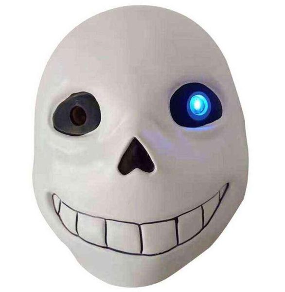 Masques de fête Nouveau masque de casque Luminal Halloween Masque Sans Blue Eye Seas Led Mask Enfants Adult Cos G2205196590396