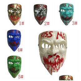 Feestmaskers Nieuw Kiss Me Horror Mask Scary Halloween Fl Face Devil Masquerade Cosplay Prop Supplies Dbc Vt0946 Drop Delivery Home Gar Dhd47