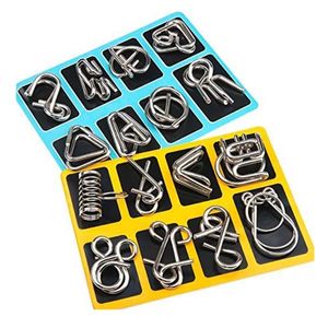 Feestmaskers negen ring set links game Chinese puzzel kind volwassen hersentheaser speelgoed van hoge kwaliteit kinderen speelgoed