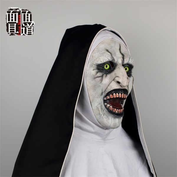 Masques de fête Nun masque couvre-chef conjuring 2 Halloween danse performance horreur lumineux cos scène accessoires 230825