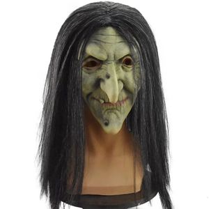 Máscaras de fiesta Máscara de terror para hombre viejo Fiesta de Halloween Carnaval Máscara de látex de cabeza completa Simulación 3D para adultos Máscara de cosplay de bruja Accesorios de miedo para Halloween 230927