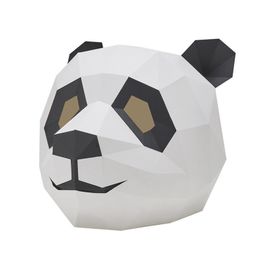 Party Masks Panda 3D Animal Mask Diy Cut Free Party Halloween Shop Decoration Tools Origami Headcover 230327
