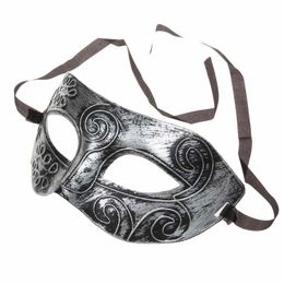 Party Maskers Party Half Face Retro Griekse Romeinse Krijger Halloween Sier Masker Uni Venetiaanse Maskerade Decoraties Mardi Gras Maskers Voor Chr Dhqok