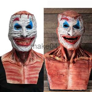 Masques de fête Party Horror Mask Full Head Smile Demon Mask Zombie Latex Head Cover Creepy Mascarade Fantasy Costume Cosplay Party Props J230807