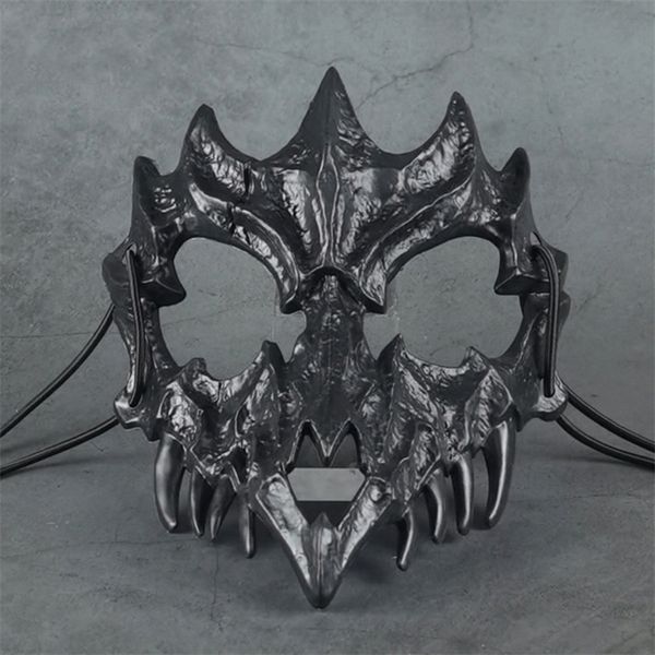 Máscaras de fiesta Máscara de fiesta Dientes largos Demonio Samurai Máscara de hueso Lobo Dragón Tigre salvaje 220823