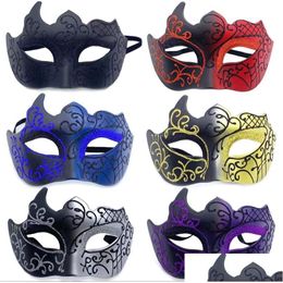 Máscaras de fiesta máscaras de fiesta Promoción Venta de máscara con brillo de oro Venetian uni Sparkle Masquerade Mardi Gras Drop entrega en el hogar Dhwzb