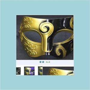 Masques de fête Masques de fête Femmes Hommes Masque Sculpture Fleur Mardi Gras Mascarade Halloween Cosplay Robe Ball Performance Mens Festive Chri Dhqol