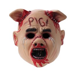 Masques de fête Cochon S Tête Masque Cosplay Effrayant Casque Robe Costume Accessoires Prank Jouets Drôles Pour Jeux Terreur Nouveauté Fournitures 230919