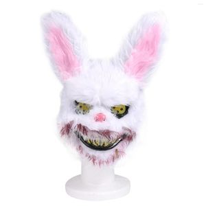 Masques de fête en peluche animaux sanglants Halloween masque créatif horreur fantôme Festival Cosplay 3D accessoires faciaux