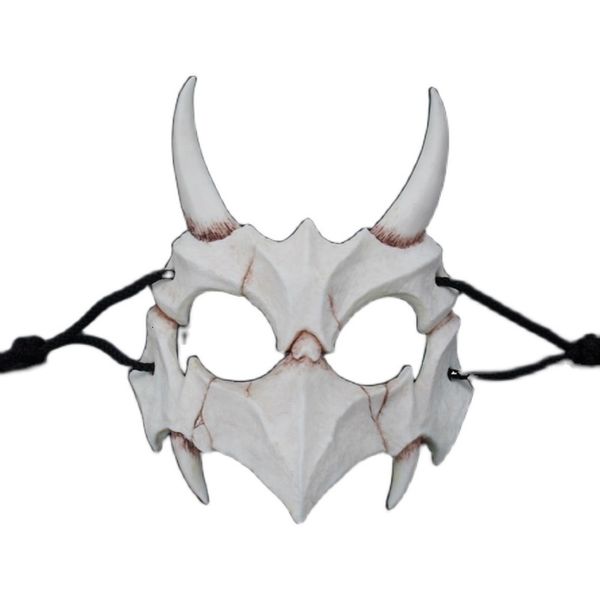 Máscaras de fiesta Punk Gothic Resin COS Dragon God Tiger Yasha Nue Fancy Dress Party Mask Halloween Japón Kurado Anime Traje bidimensional 230327