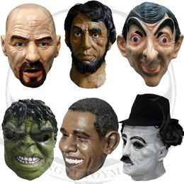 Feestmaskers realistische volwassenen menselijk gezicht beroemde latex masker film personage Comedians tv -presentatoren kostuum Halloween Cosplay Props 230411