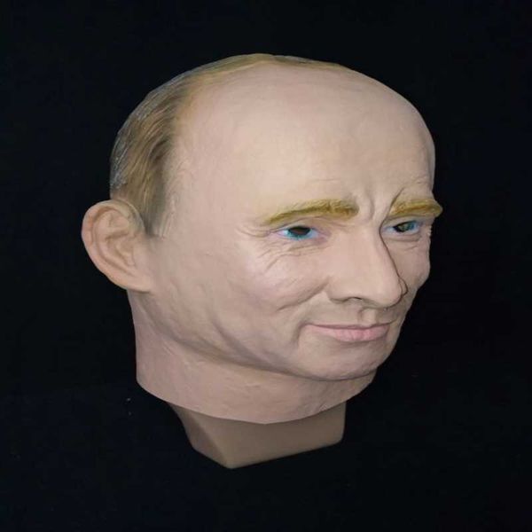 Masques de fête Président russe Vladimir Poutine Masque en latex Visage complet Halloween Masques en caoutchouc Mascarade Parti Adulte Cosplay Fantaisie Costume Props T220927