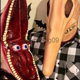 Party Maskers Scary Adam Barbara Masker Latex Hoofddeksels Horrible Movie Kever Sap Halloween Party Cosplay Props x0907