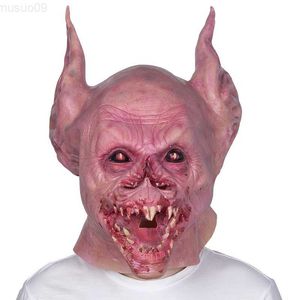 Masques de fête effrayant chauve-souris monstre masques horreur vampire couvre-chef Halloween fête diable horreur accessoires de costume L230803