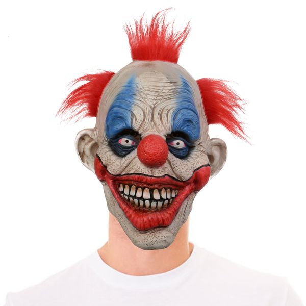 Masques de fête effrayant Clown visage couverture taille unique Latex bouclier couvre Cosplay Prop film d'horreur Costume Festival 230608