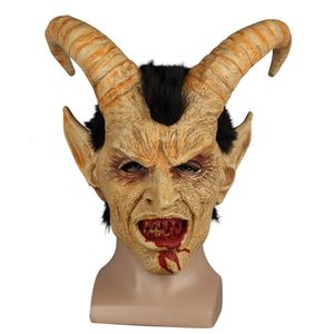 Feestmaskers enge masker demon duivel lucifer hoorn latex maskers Halloween film cosplay decoratie festival feestvoorziening rekwisieten volwassenen vreselijk 230811