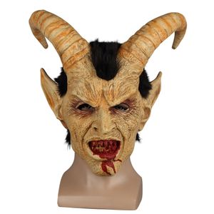 Feestmaskers enge masker demon duivel lucifer hoorn latex maskers Halloween film cosplay decoratie festival feestvoorraad rekwisieten volwassenen vreselijk 230816