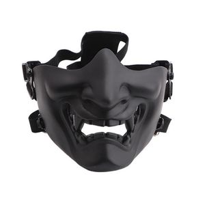 Masques De Fête Effrayant Sourire Fantôme Demi Masque Forme Réglable Tactique Chapeaux Protection Halloween Costumes Accessoires Gd1037 Dr Dhn4P