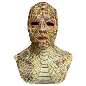 Masques de fête Effrayant Serpent Homme Masque Halloween Horreur Vipère Masque Nouveauté Latex Animal Masque Déguisement Fête Cosplay Coiffures J230807