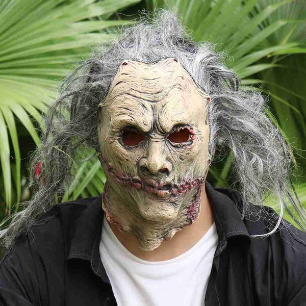 Masques de fête Effrayant Walking Dead Zombie Tête Masque Latex Creepy Halloween Costume Horreur Sanglante Adulte Halloween Décoration Props L230803