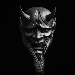 Partymasken Siegel Rot Prajna Cosplay Japanischer Stier Teufel Grimasse Hörner Mask208H