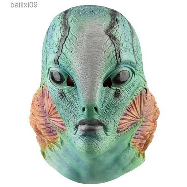 Masques de fête Forme Eau Amphibien Homme Poisson Cosplay Costumes Meilleur Film Oscar Merman Visage Halloween Masque En Latex T230905