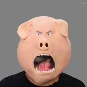 Feestmaskers zingen 2 Gunter Pig Mask latex Halloween kostuum grappig dier vol gezicht hoofddeksel accessoire rekwisieten