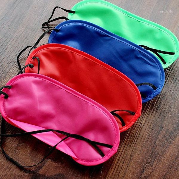 Máscaras de fiesta Máscara de ojos para dormir Bloquea la luz 1PC Cubierta de sombra acolchada de seda pura Travel Relax Aid Siesta Mas1