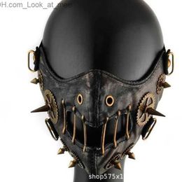 Masques de fête Masque de protection de fête Steampunk Nouveau masque personnalisé pour adulte Halloween cool et exquis Q231007