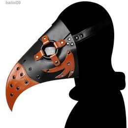 Masques de fête Steampunk Peste Oiseau Masques Long Bec Docteur Halloween Pâques Mascarade Masque De Fête Coiffures Drôle Cosplay Props Cadeau T230905